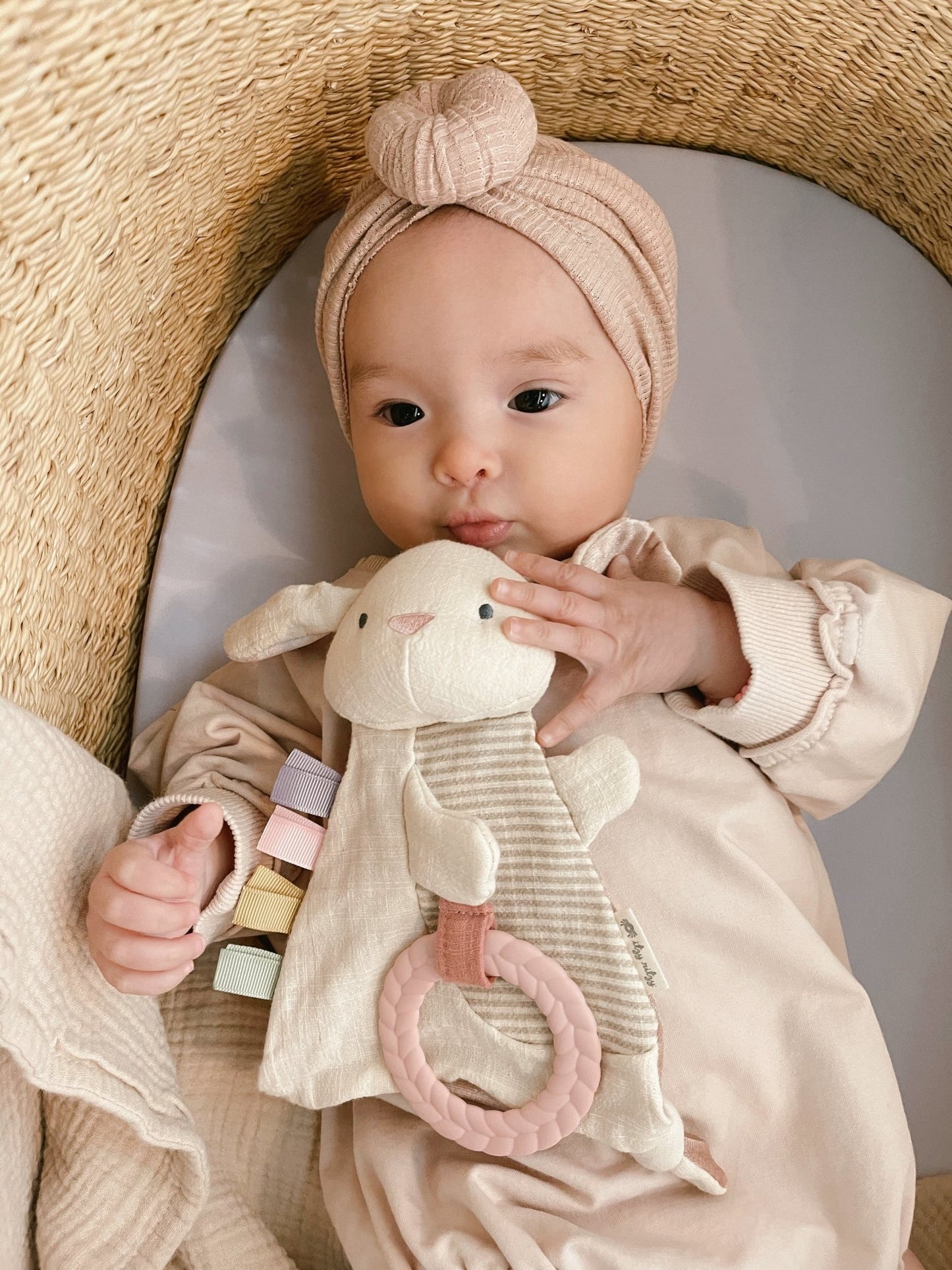 Bitzy Crinkle™ Bunny Sensory Toy with Teether - The Brass Bee