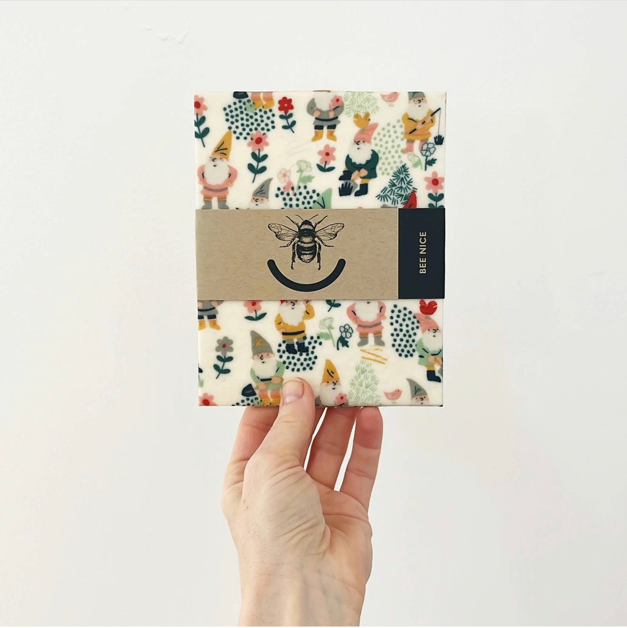 LARGE Reusable Beeswax Food Wrap - In the Garden - The Brass Bee