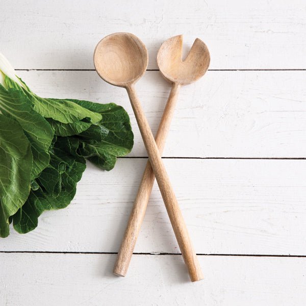 Mango Wood Salad Servers - The Brass Bee