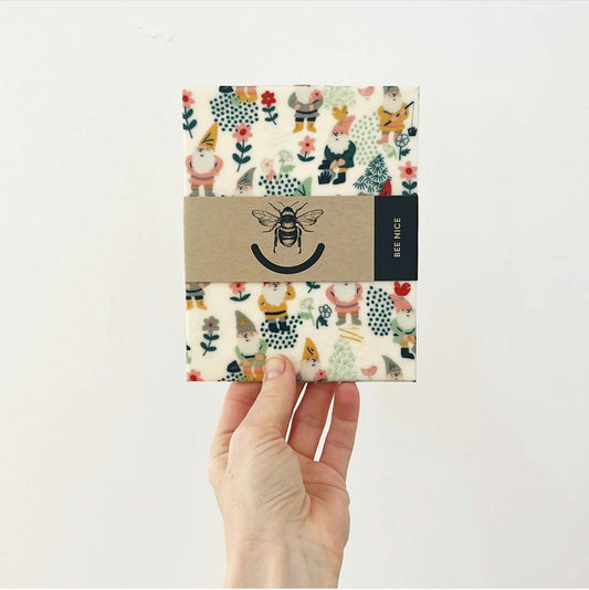 MEDIUM Reusable Beeswax Food Wrap - In the Garden - The Brass Bee