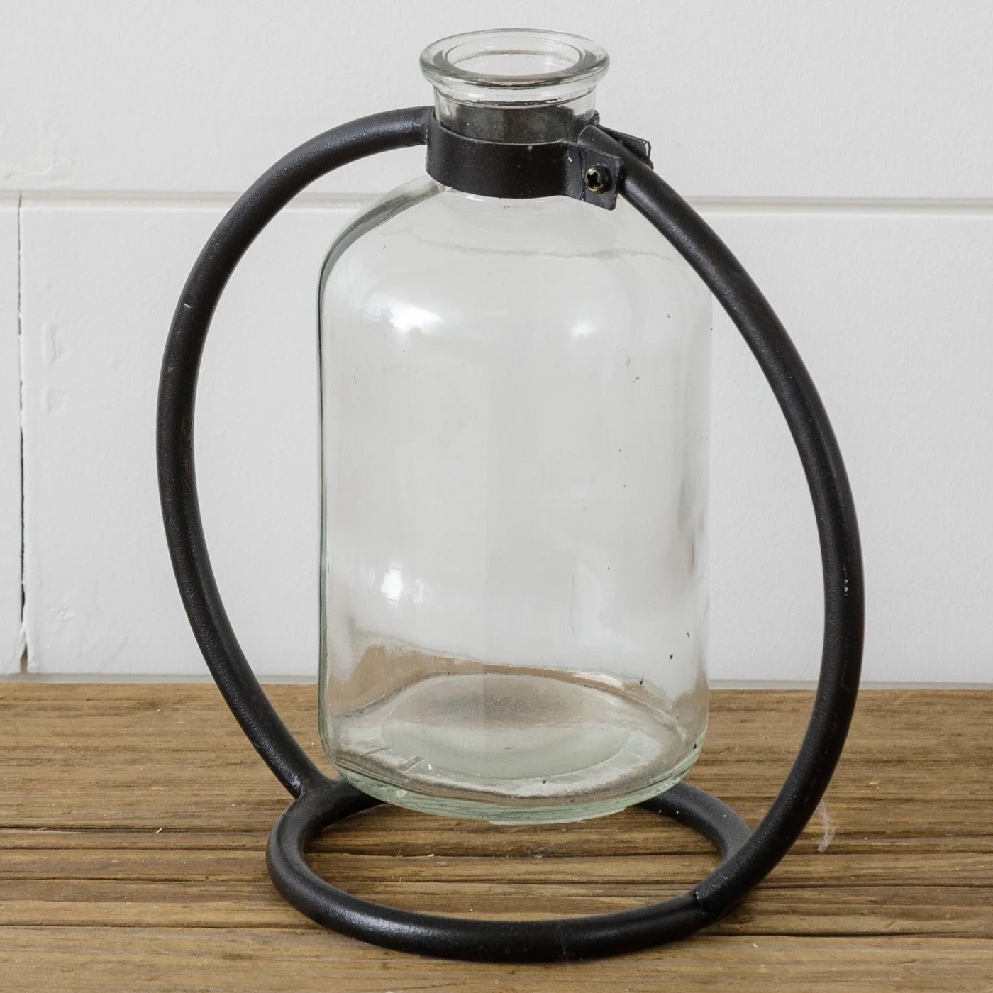 Stem Vase With Metal Stand