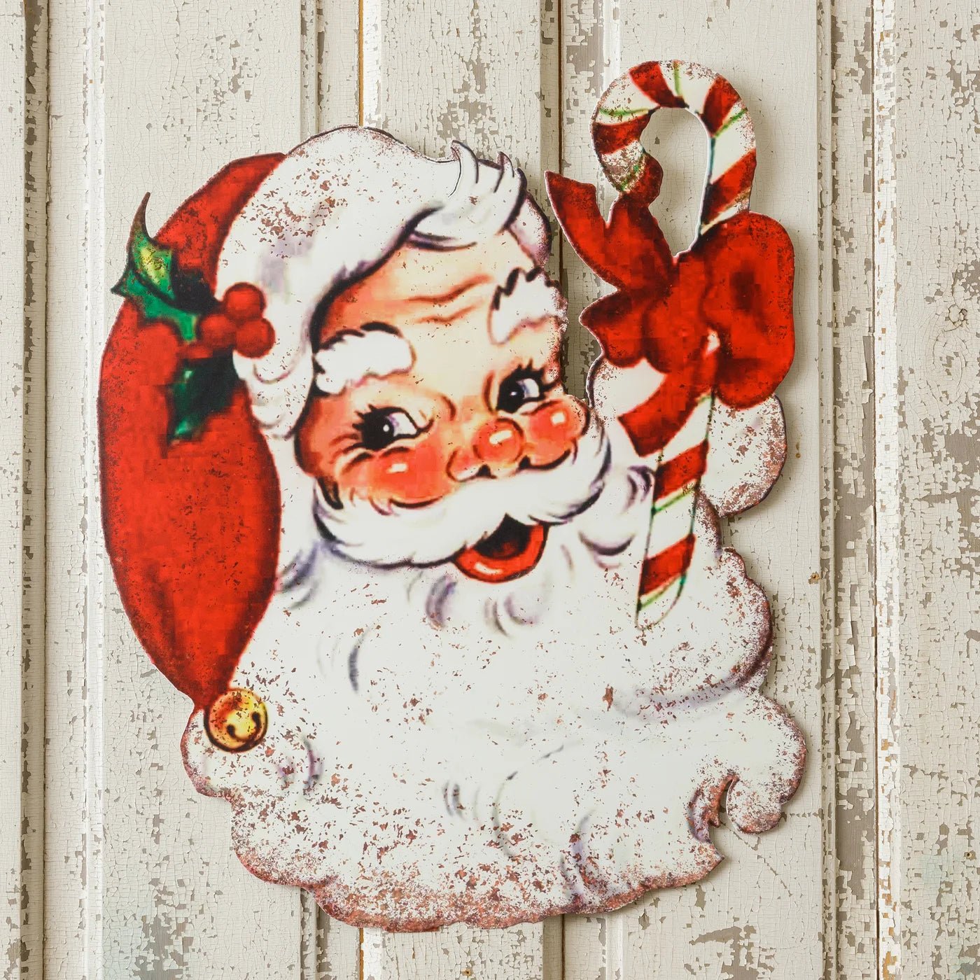 VIntage Santa Metal Sign