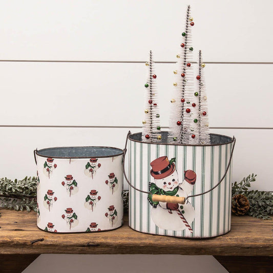 Vintage Snowman Containers - The Brass Bee