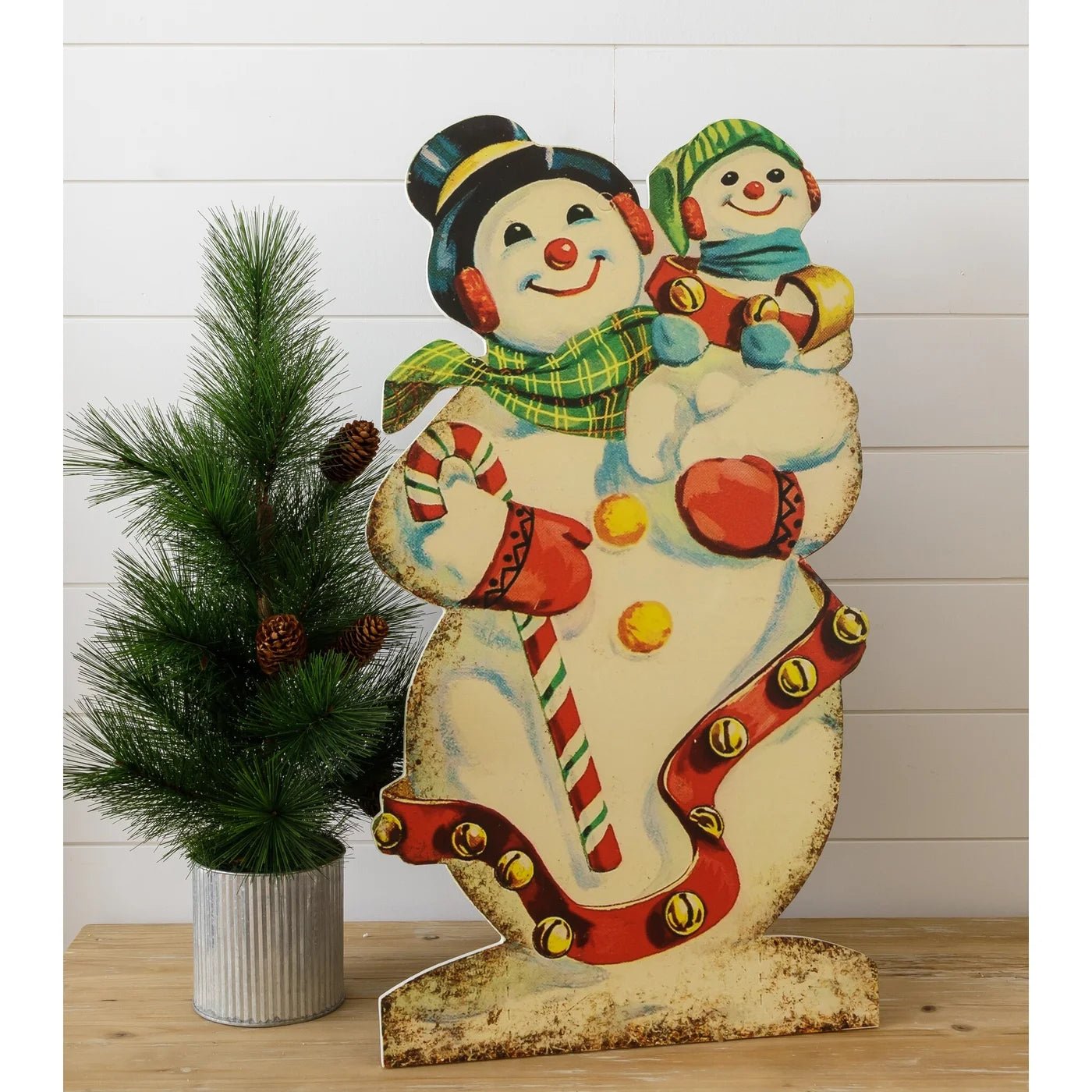 Vintage Snowman Wood Cutout