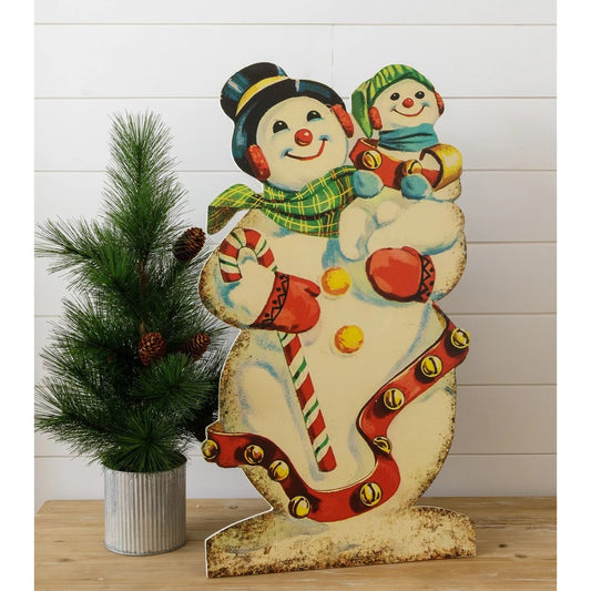 Vintage Snowman Wood Cutout
