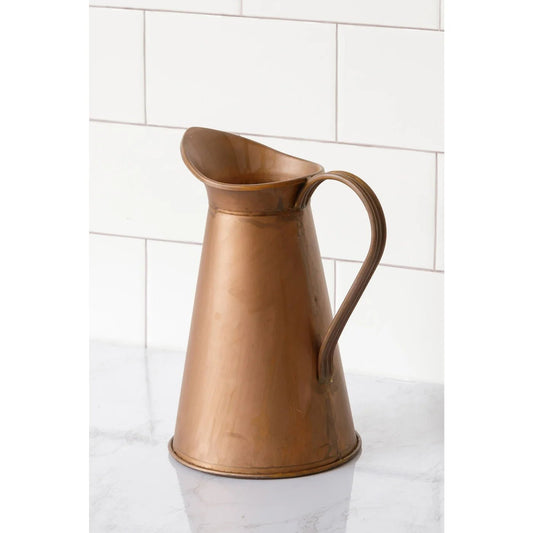 Weathered Copper Pitcher