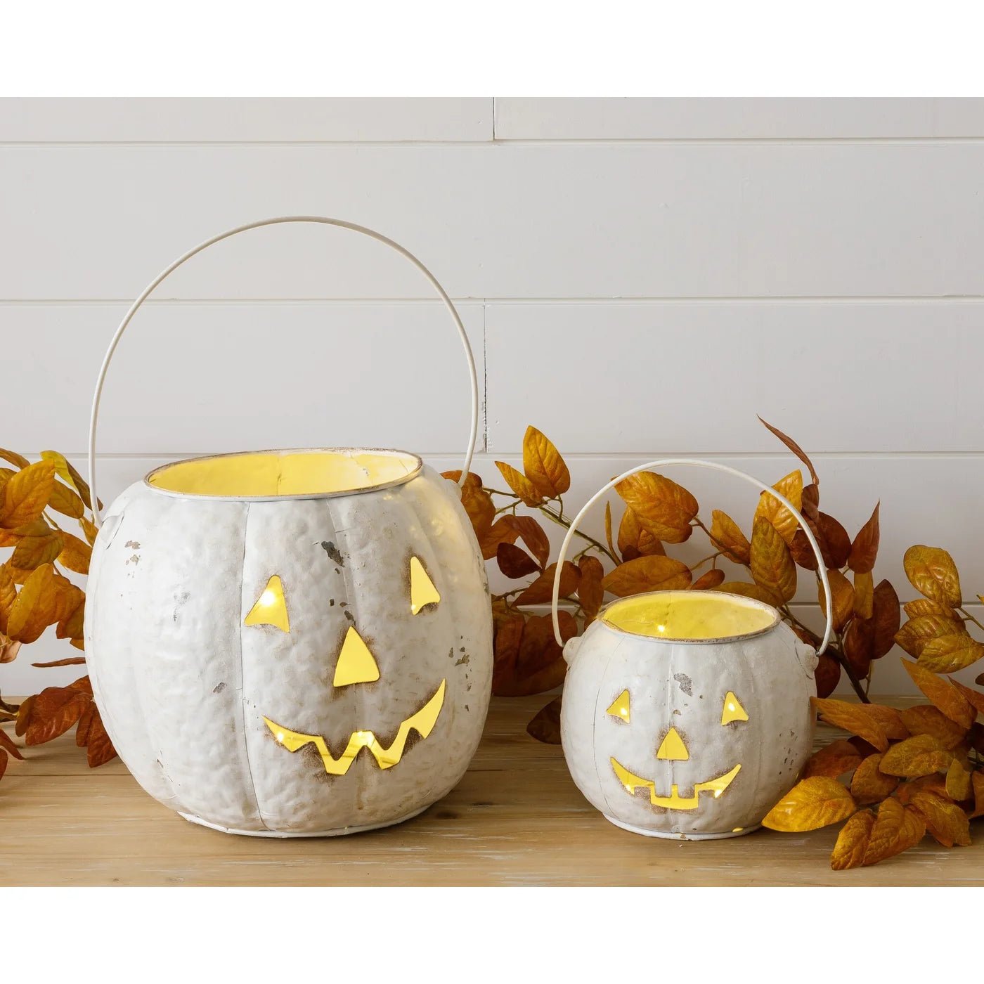 White Metal Jack O' Lantern