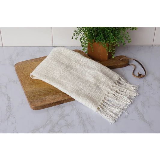 White Slub Tea Towel