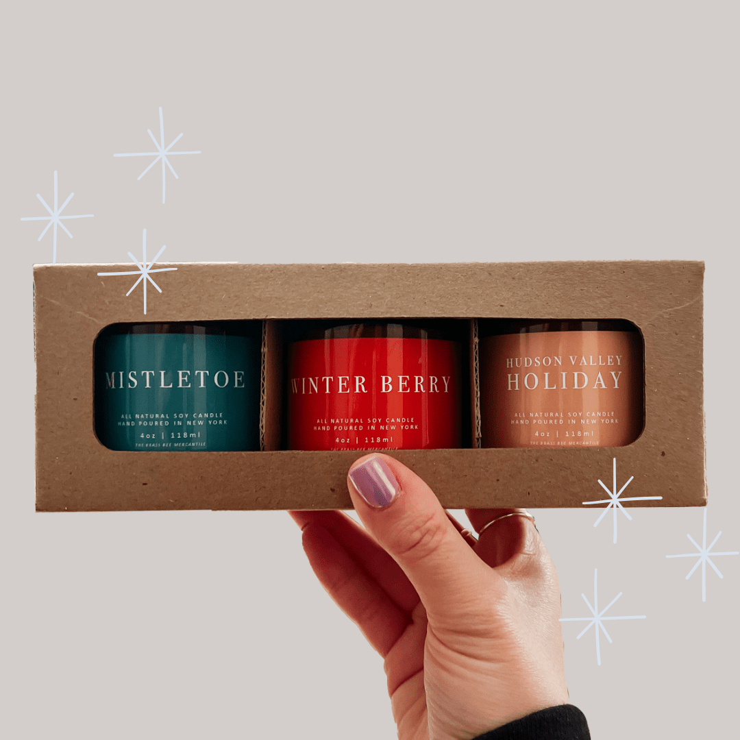 Holiday Mini Candle Trio - The Brass Bee