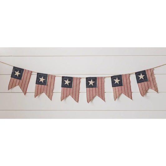 American Flag Patch Banner - The Brass Bee