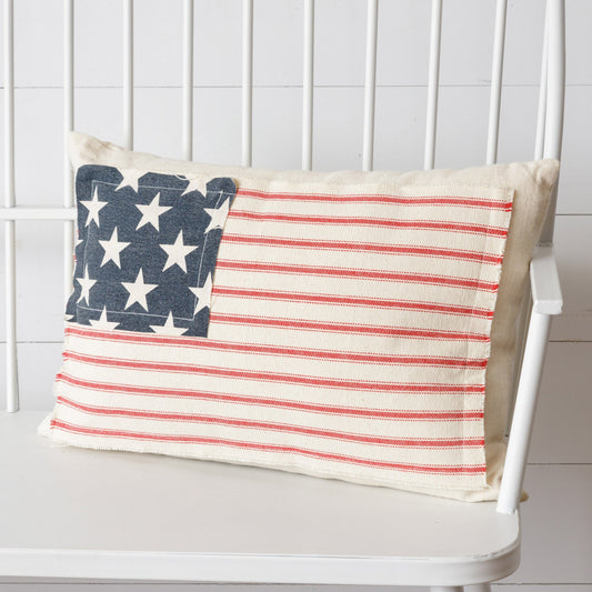 American Flag Pillow - The Brass Bee