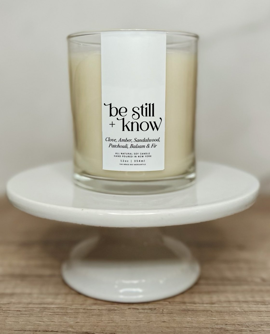 Be Still & Know Candle - The Brass Bee