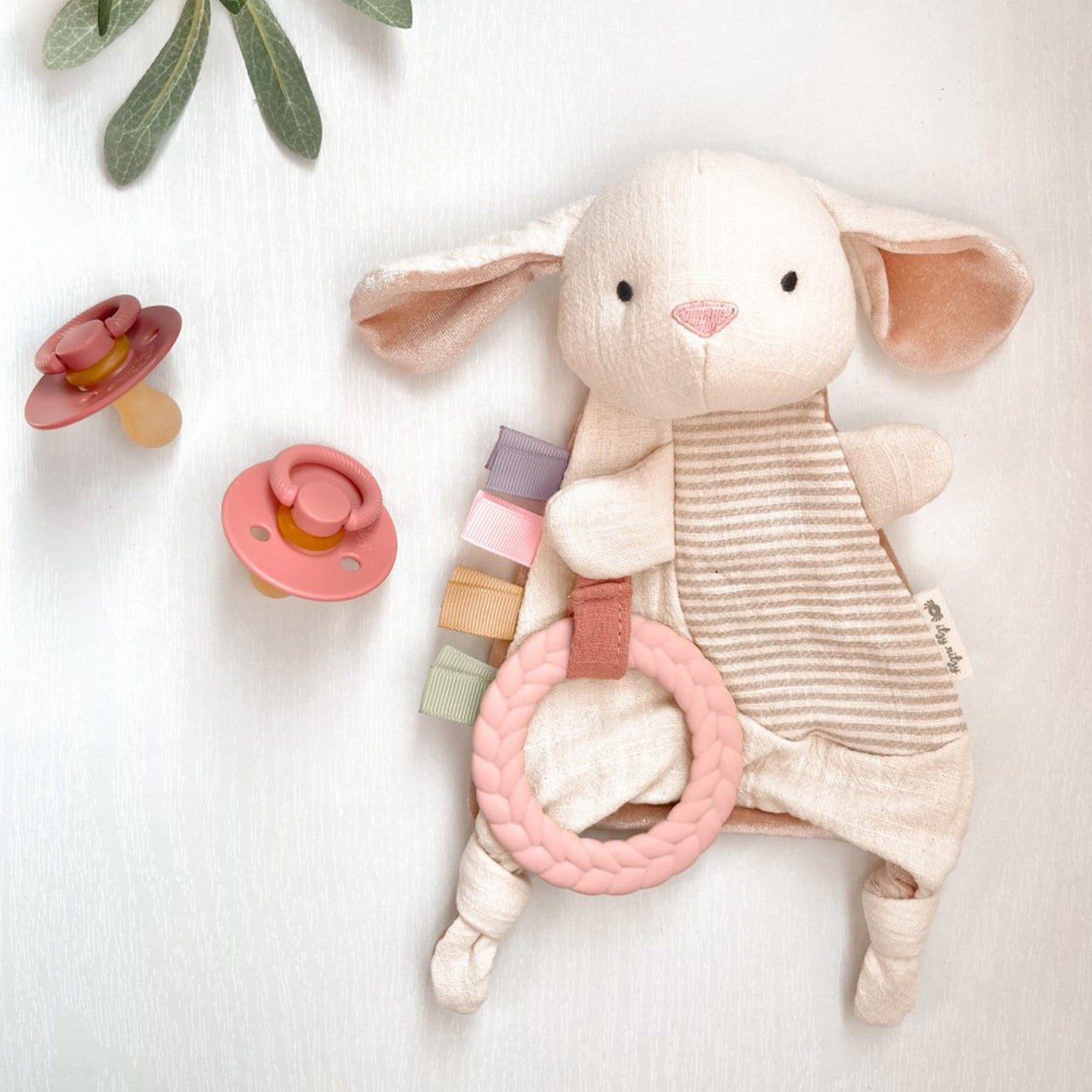 Bitzy Crinkle™ Bunny Sensory Toy with Teether - The Brass Bee