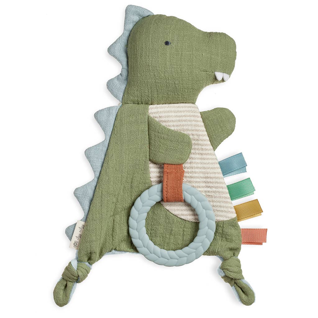 Bitzy Crinkle™ Dino Sensory Toy with Teether - The Brass Bee