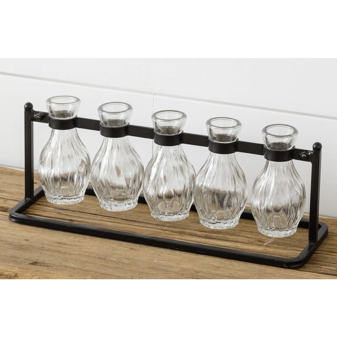 Clustered Hanging Bud Vase With 5 Bottles - The Brass Bee