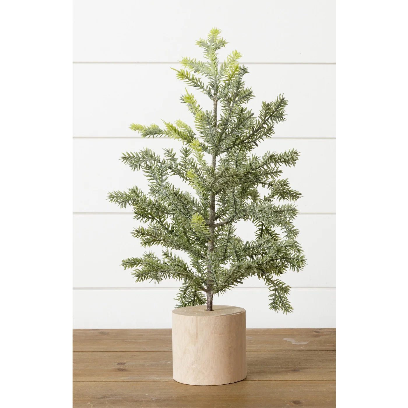 Copy of Frosted Pine in Wooden Base, 18" - The Brass Bee