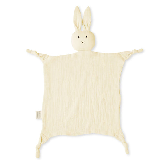 Cuddle Security Blanket Soft Muslin Cotton - Bunny (Natural) - The Brass Bee