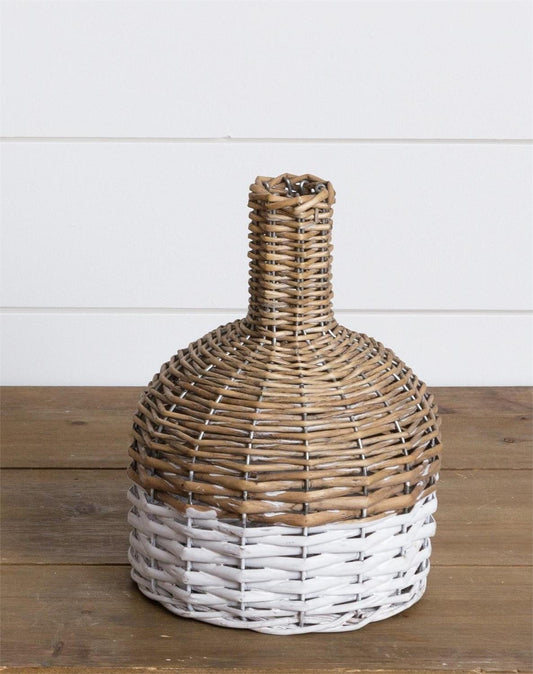 Demijohn Two-Toned Willow Basket - The Brass Bee