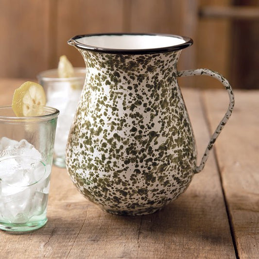 Green Speckled Pitcher - The Brass Bee