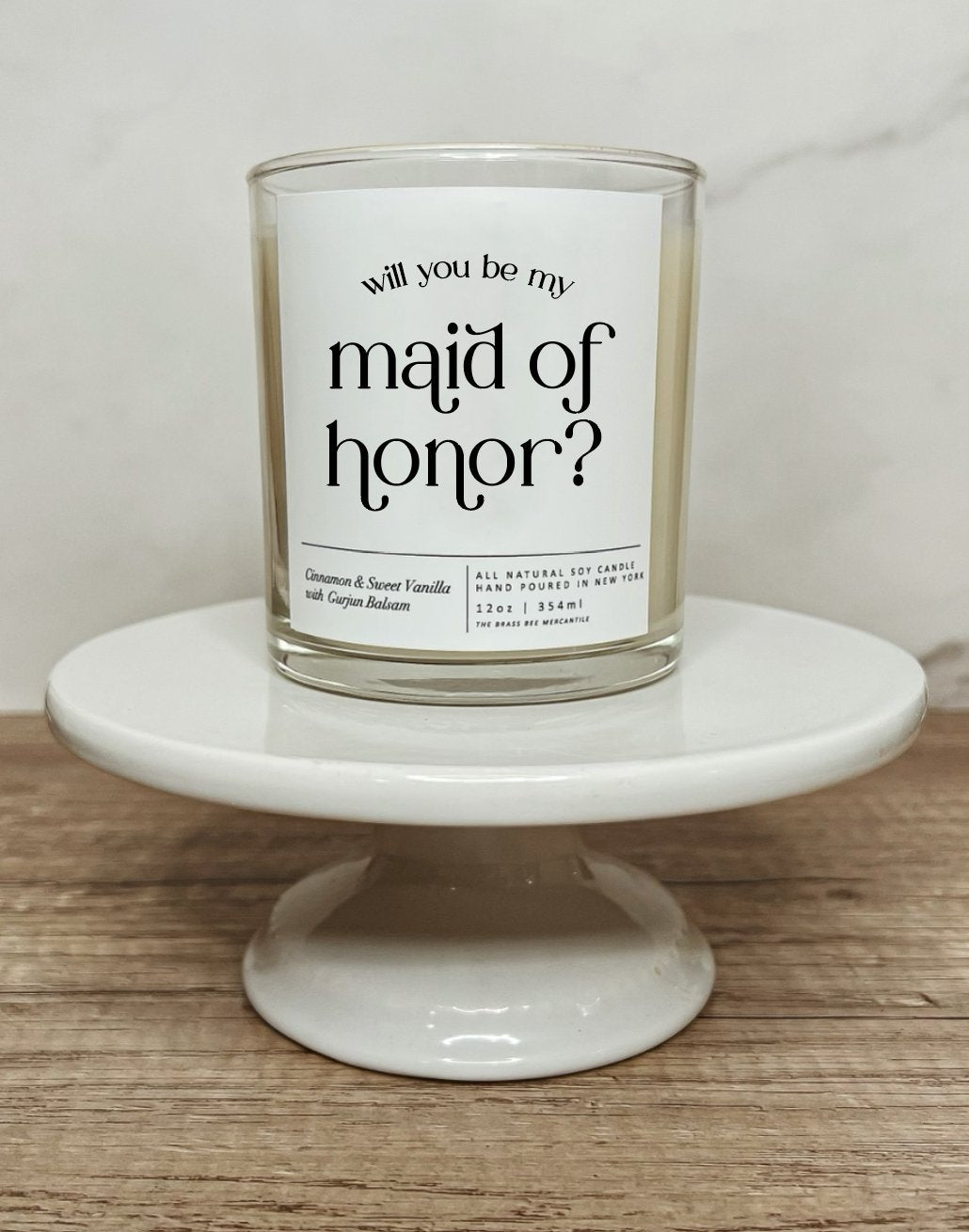 Will you be my Maid of Honor Candle